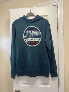 Niagara Falls Teal Graphic Hoodie